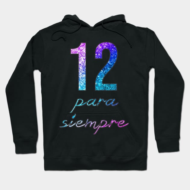 TWELVE FOREVER glitter Hoodie by Adadita